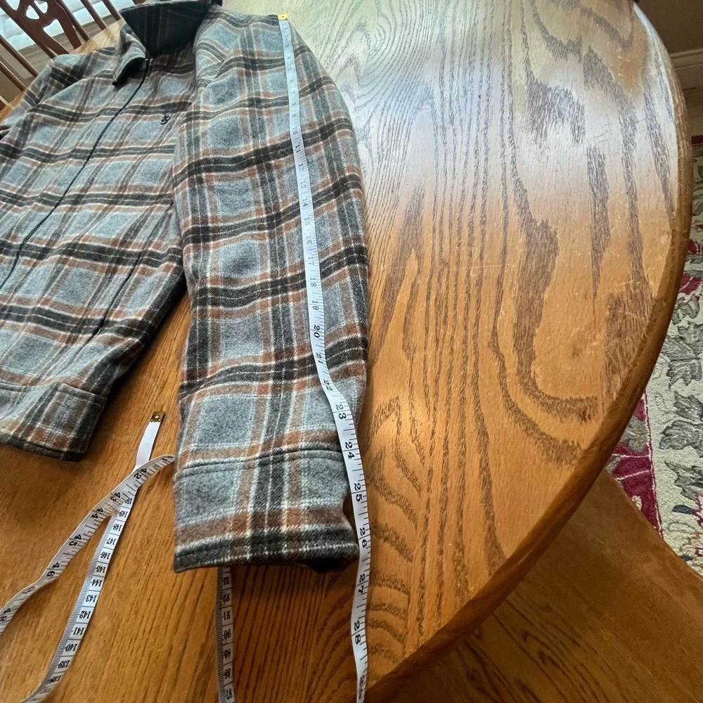 Cadogan Luxury Lexington Lined Wool Jacket Gray Brown Plaid Men’s Size L - Picture 8 of 16